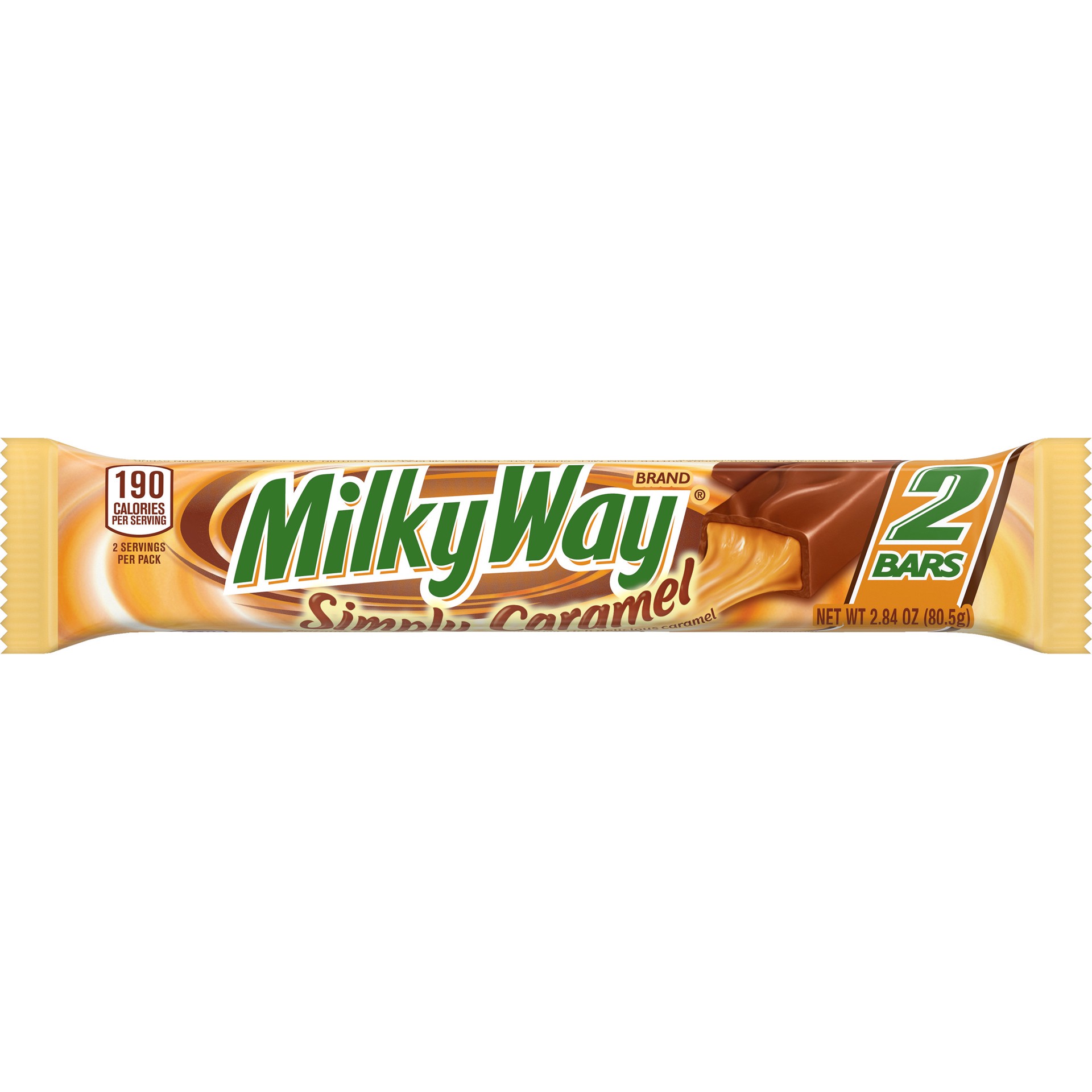 slide 1 of 4, MILKY WAY US Milky Way, Simply Caramel 2 To Go Candy, 2.84 Oz, 2.84 oz