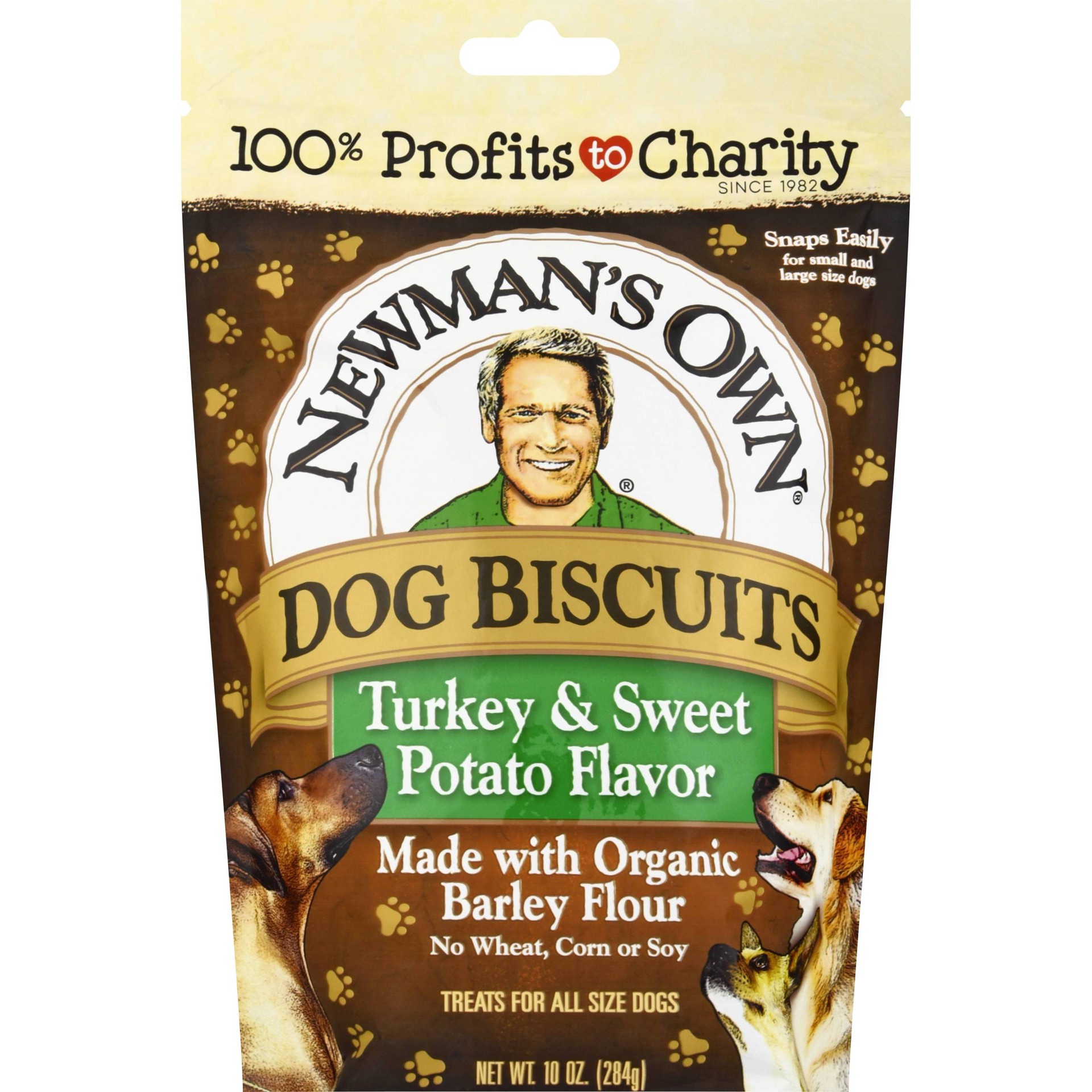 slide 1 of 1, Newman's Own Organics Turkey & Sweet Potato Dog Treats, 10 oz