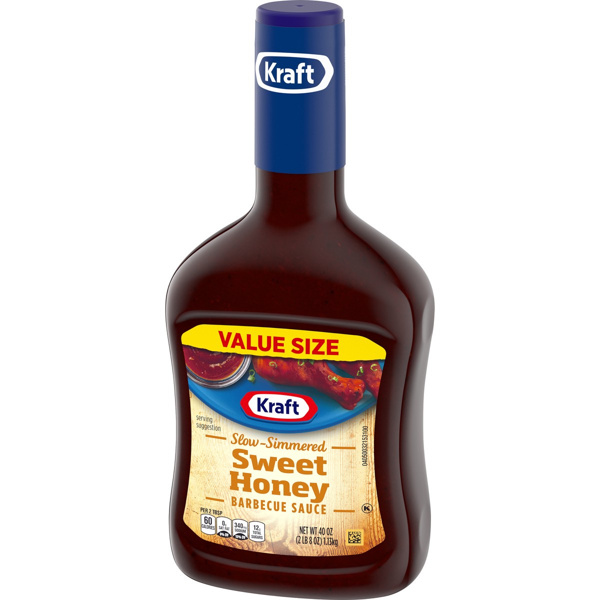 slide 9 of 14, Kraft Sweet Honey Slow-Simmered Barbecue Sauce Value Size, 40 oz Bottle, 40 oz