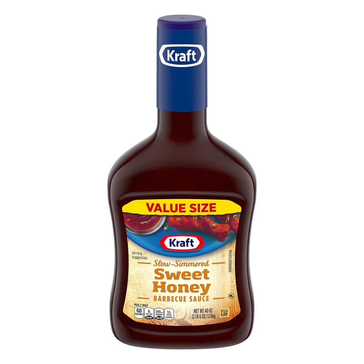 slide 12 of 14, Kraft Sweet Honey Slow-Simmered Barbecue Sauce Value Size, 40 oz Bottle, 40 oz