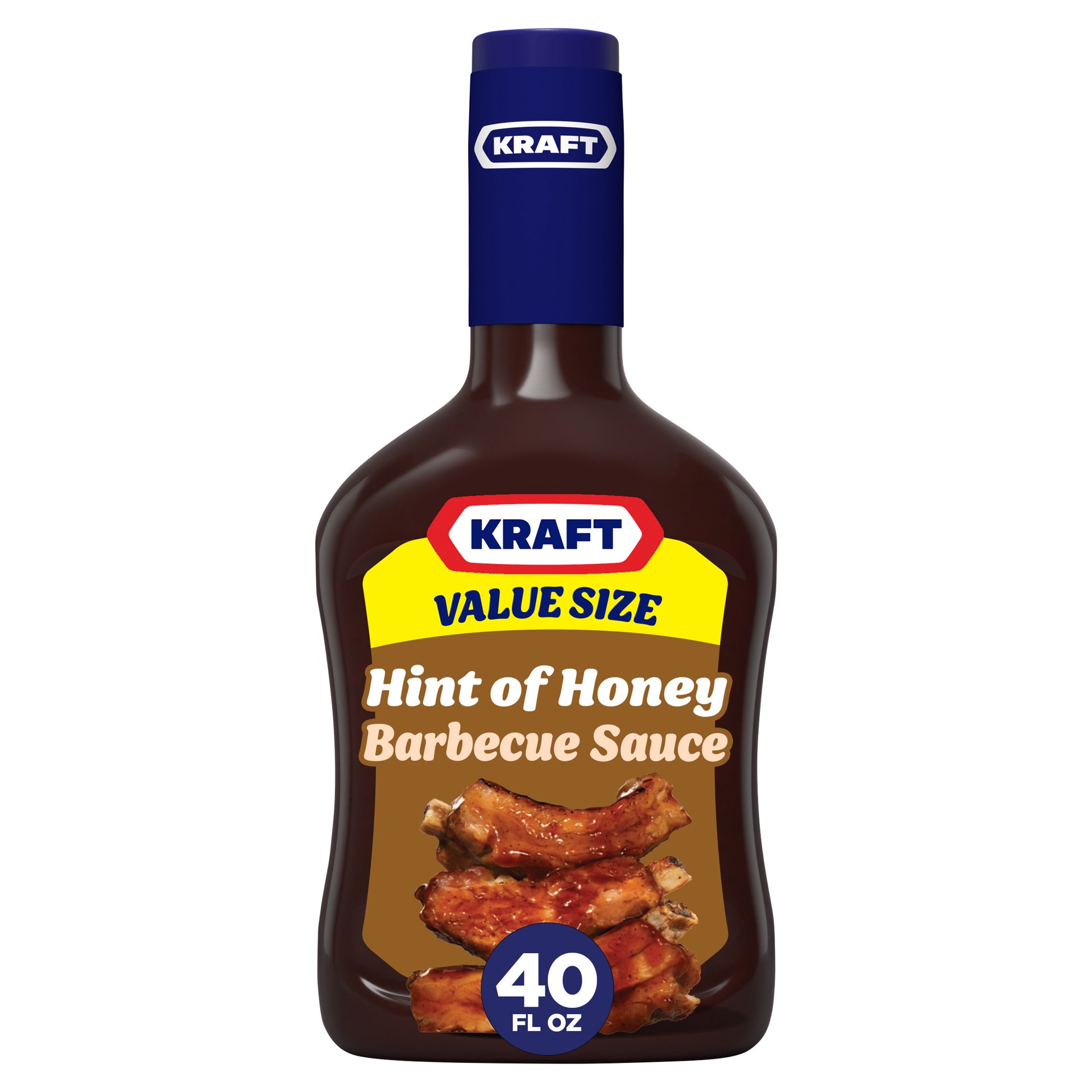 slide 1 of 14, Kraft Sweet Honey Slow-Simmered Barbecue Sauce Value Size, 40 oz Bottle, 40 oz