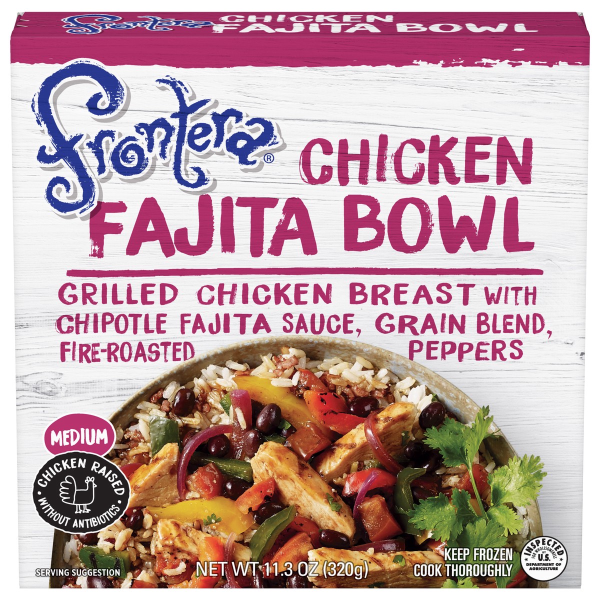 slide 1 of 5, Frontera Medium Chicken Fajita Bowl 11.3 oz, 11.3 oz