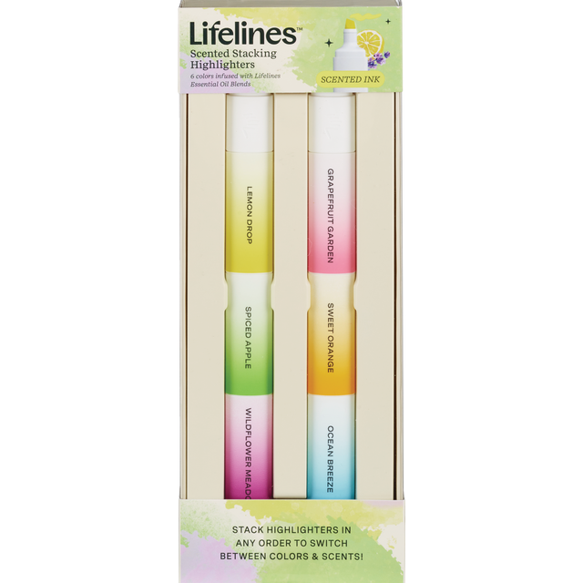 slide 1 of 1, LIFELINES Scented Stacking Highlighters - 2-Pack, 2 ct