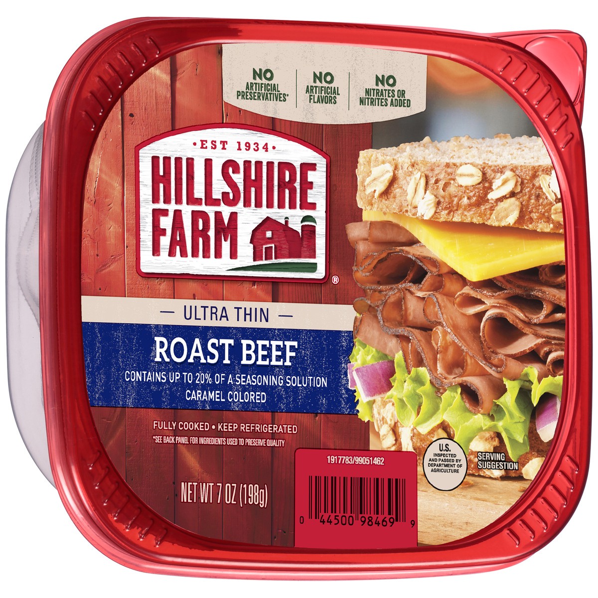 slide 2 of 5, Hillshire Farm Ultra Thin Sliced Lunchmeat, Roast Beef, 7 oz., 198.45 g