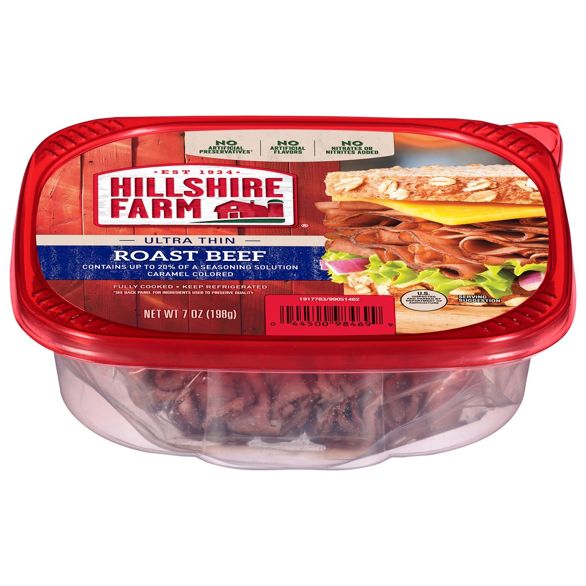 slide 1 of 5, Hillshire Farm Ultra Thin Sliced Lunchmeat, Roast Beef, 7 ounce, 7 oz