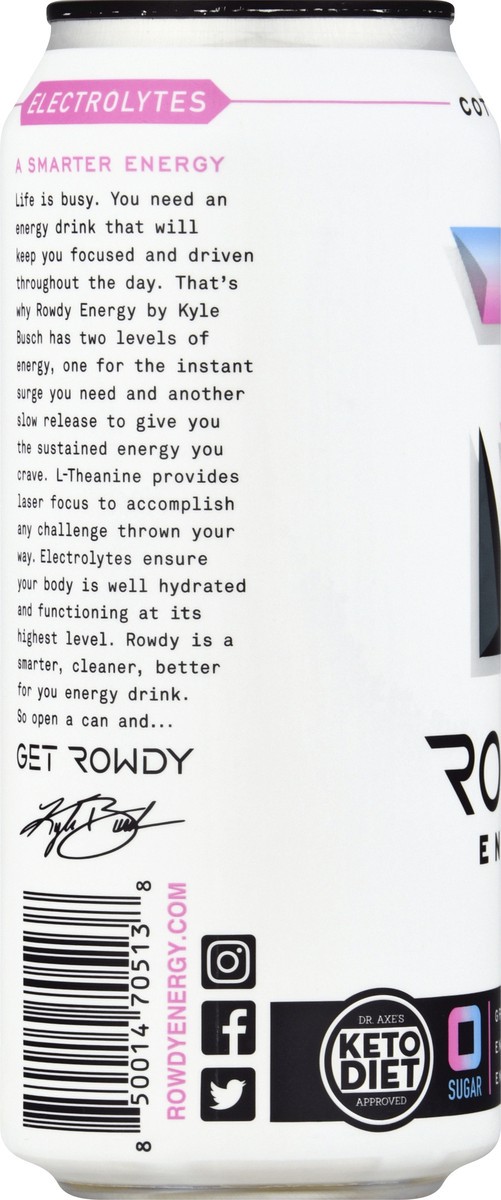 slide 7 of 11, Rowdy Energy Cotton Candy Energy Drink 1 ea, 1 ea