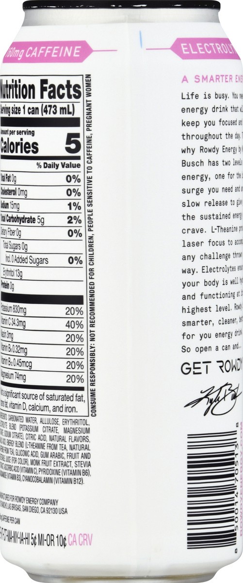 slide 10 of 11, Rowdy Energy Cotton Candy Energy Drink 1 ea, 1 ea