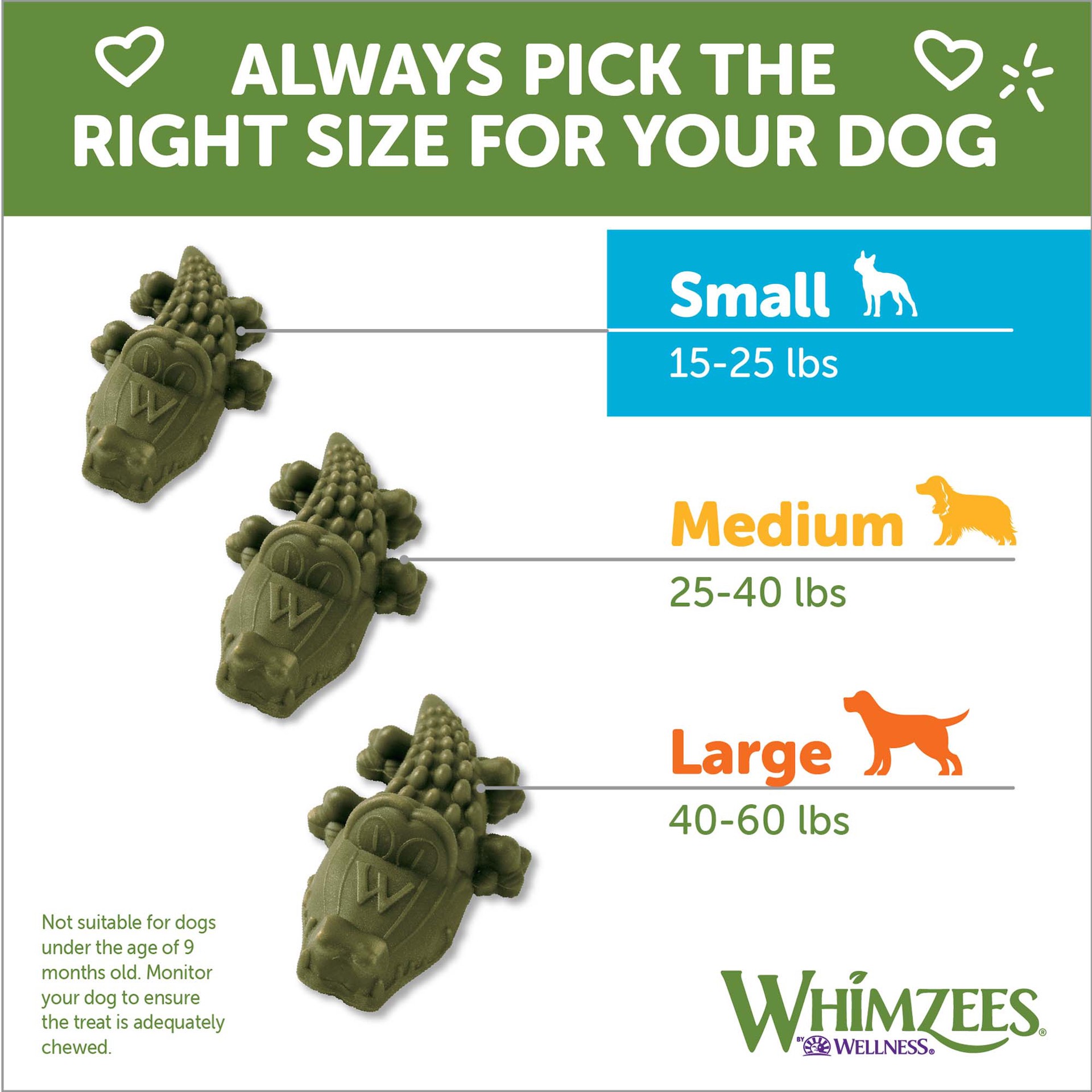 slide 3 of 5, WHIMZEES Wellness Alligator Dog Dental Treats, Natural Chews, Small Size, (24 Count), 1 ct