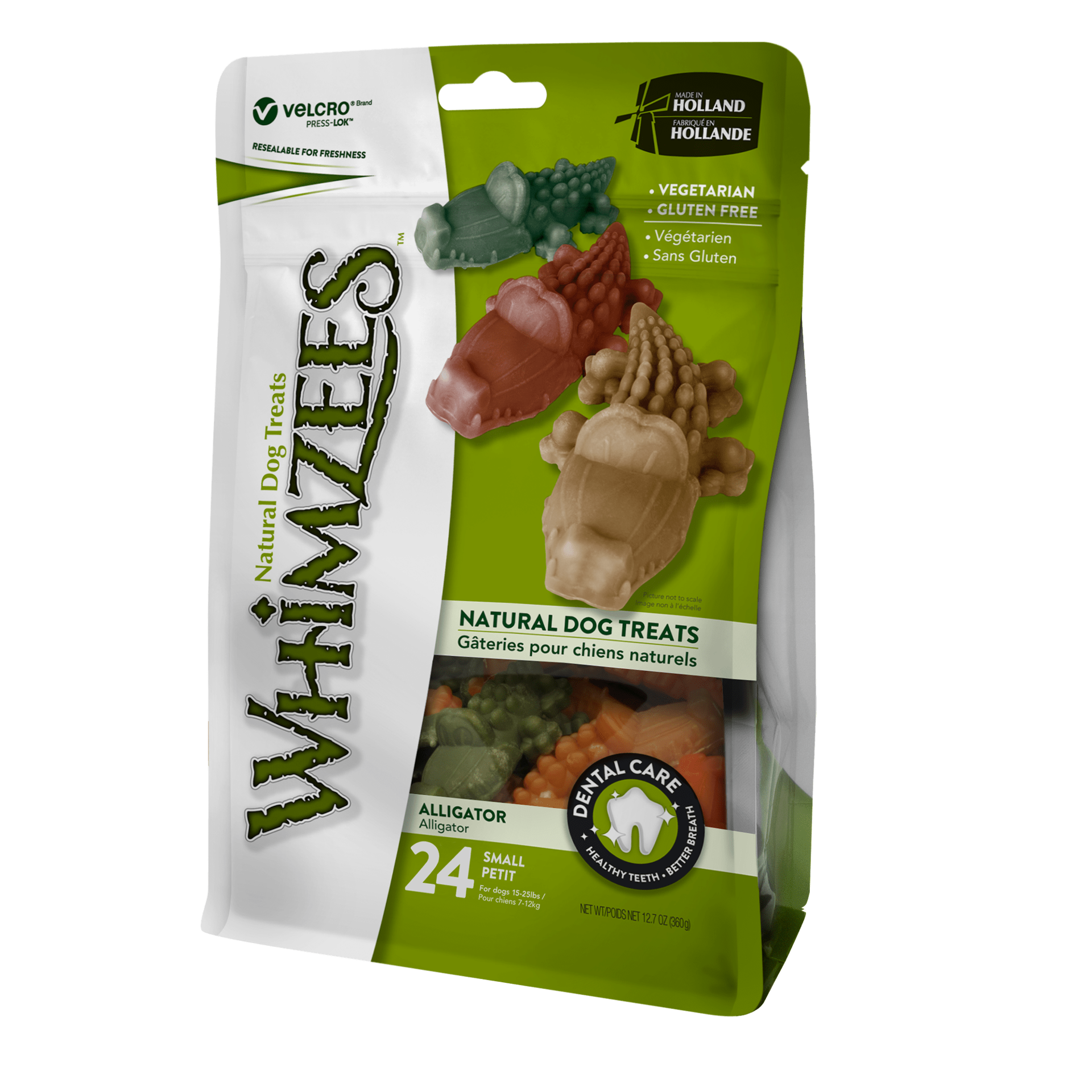 slide 1 of 5, WHIMZEES Wellness Alligator Dog Dental Treats, Natural Chews, Small Size, (24 Count), 1 ct