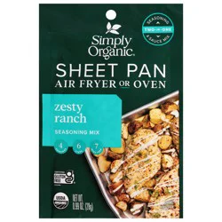 Simply Organic Sheet Pan Seasoning Mix, Zesty Ranch, 0.99 oz