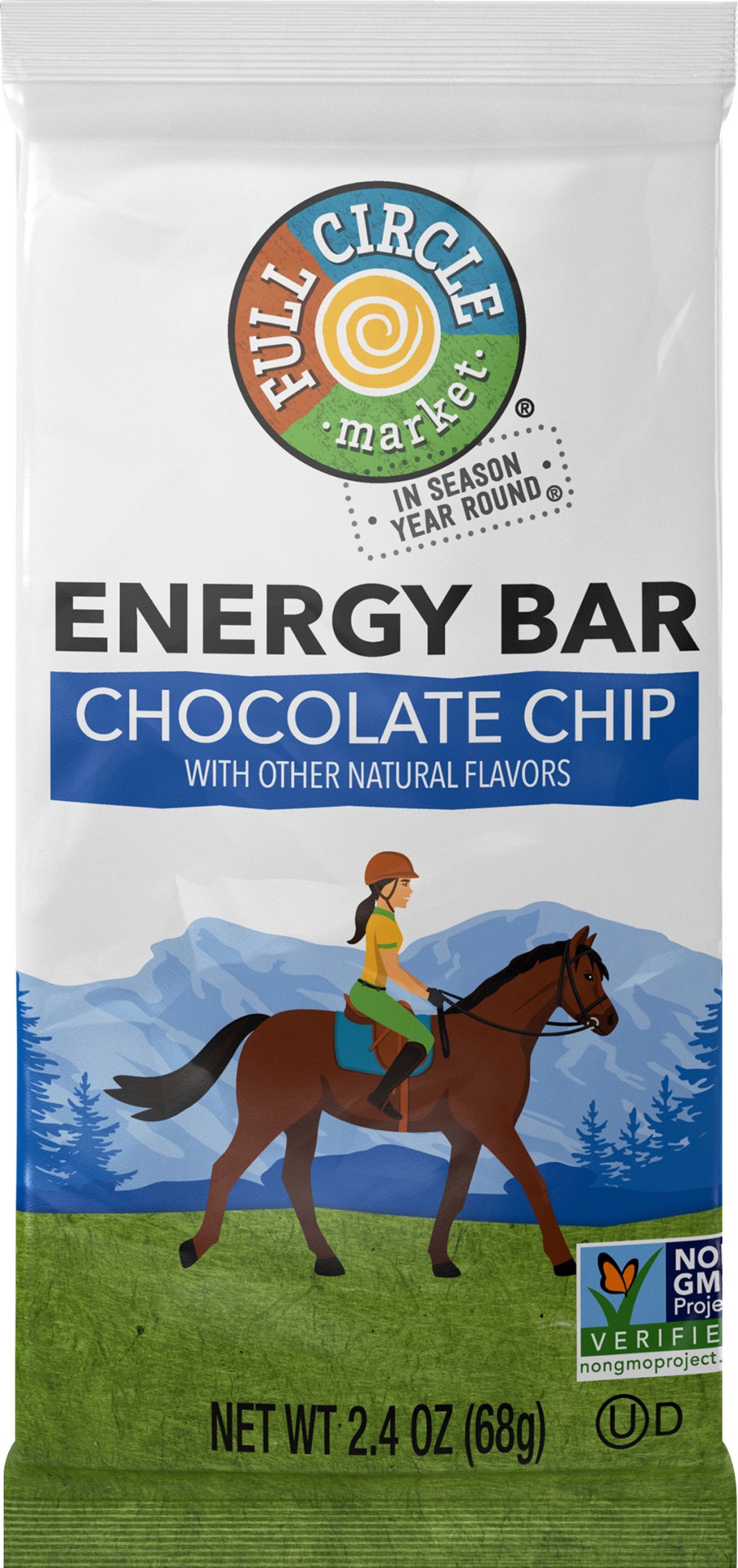 slide 1 of 1, Full Circle Market Energy Bar, Chocolate Chip, 2.4 oz