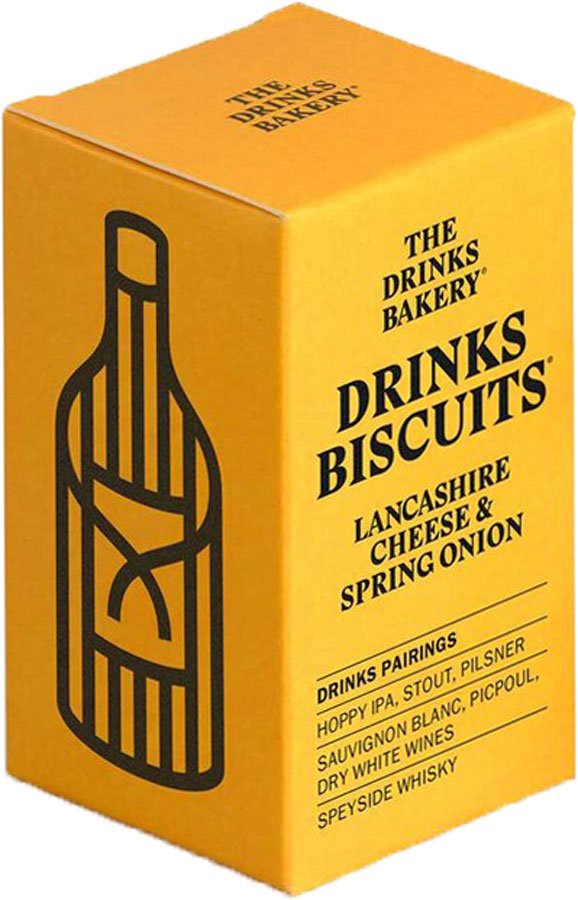 slide 1 of 1, The Drinks Bakery Lancashire Cheese & Spring Onion Biscuits, 110 gram