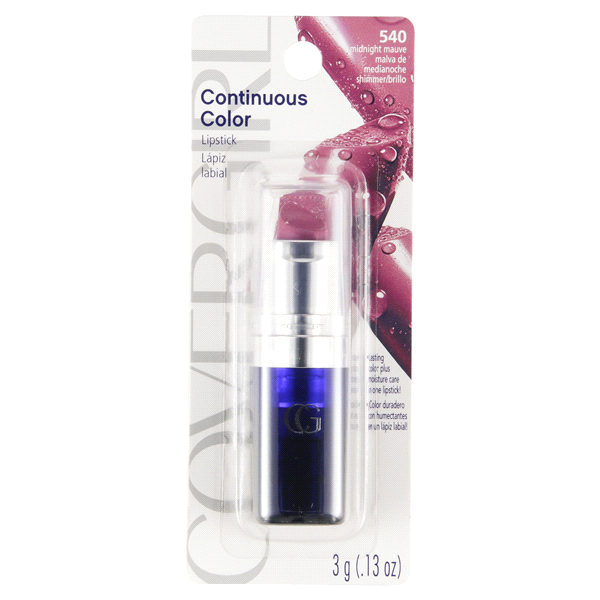 slide 1 of 2, Covergirl Midnight Mauve Continuous Color Lipstick, 1 ct