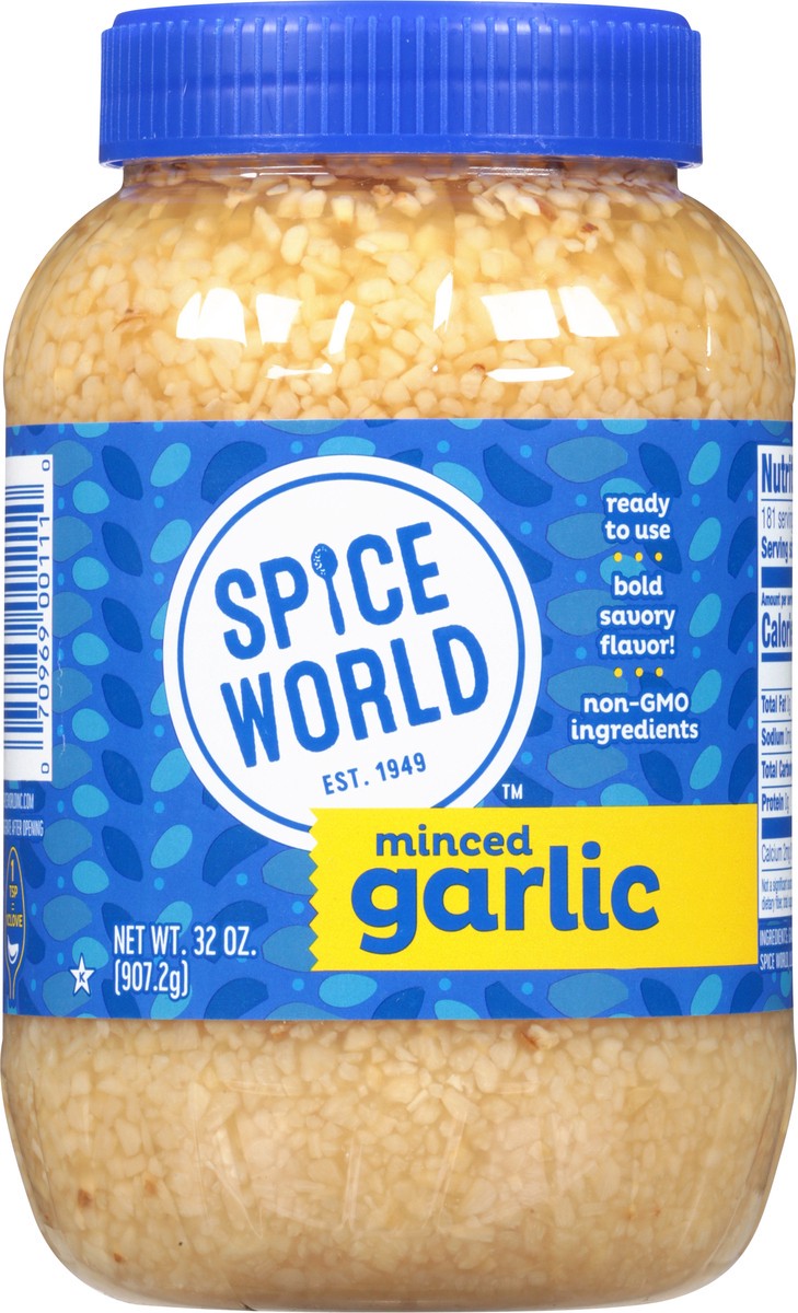 slide 1 of 14, Spice World Minced Garlic, 32 oz