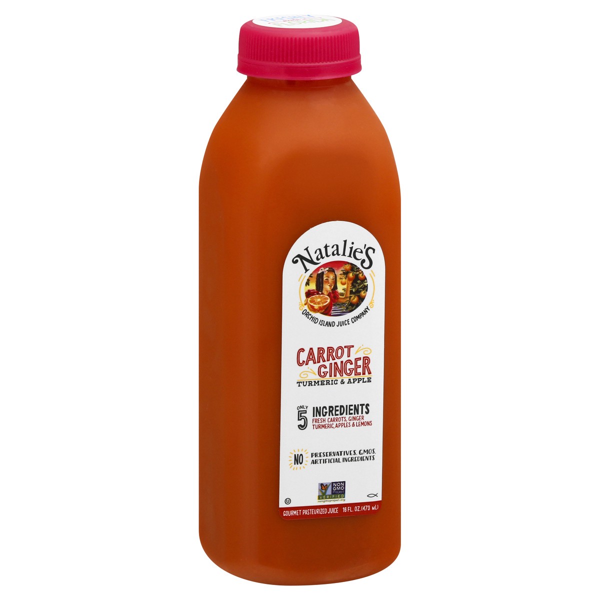 slide 1 of 12, Natalie's Carrot Ginger Turmeric & Apple Juice - 16 fl oz, 16 fl oz