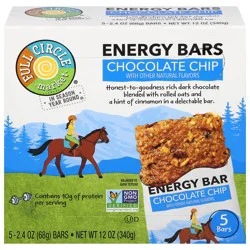 Full Circle Market Chocolate Chip Energy Bars - 5-2.4 oz Bars