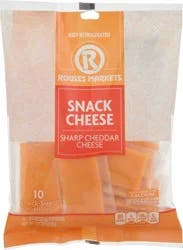 Rouses Markets Sharp Cheddar Snack Cheese 10 - 0.75 oz Packs
