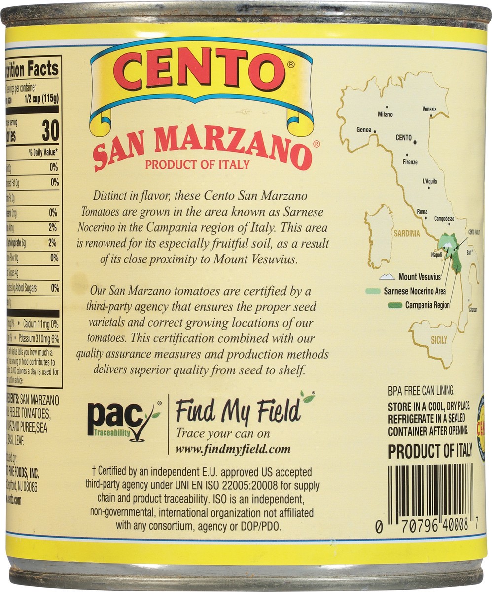 slide 5 of 9, Cento Plant Based San Marazano Tomato, 28 oz