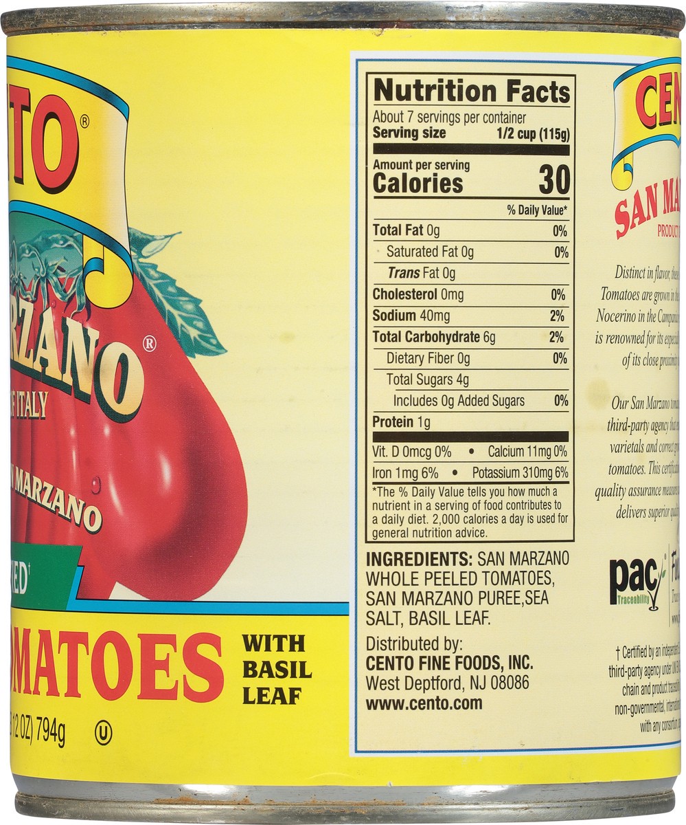 slide 8 of 9, Cento Plant Based San Marazano Tomato, 28 oz