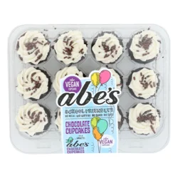 Abe's School Friendly Chocolate Cupcakes 12 Pack