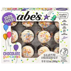 Abe's School Friendly Chocolate Cupcakes - 12 Pack