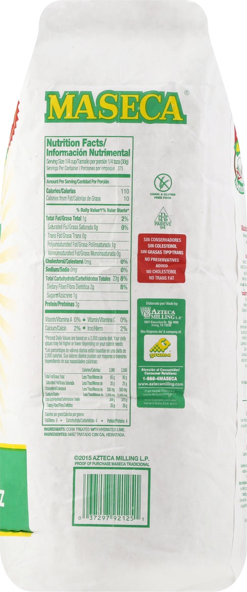 slide 10 of 13, MASECA Traditional Instant Corn Masa Flour 22 Lb Bag, 22 lb