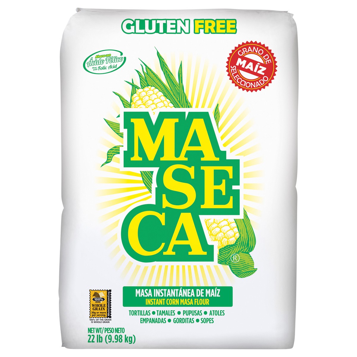 slide 1 of 13, MASECA Traditional Instant Corn Masa Flour 22 Lb Bag, 22 lb