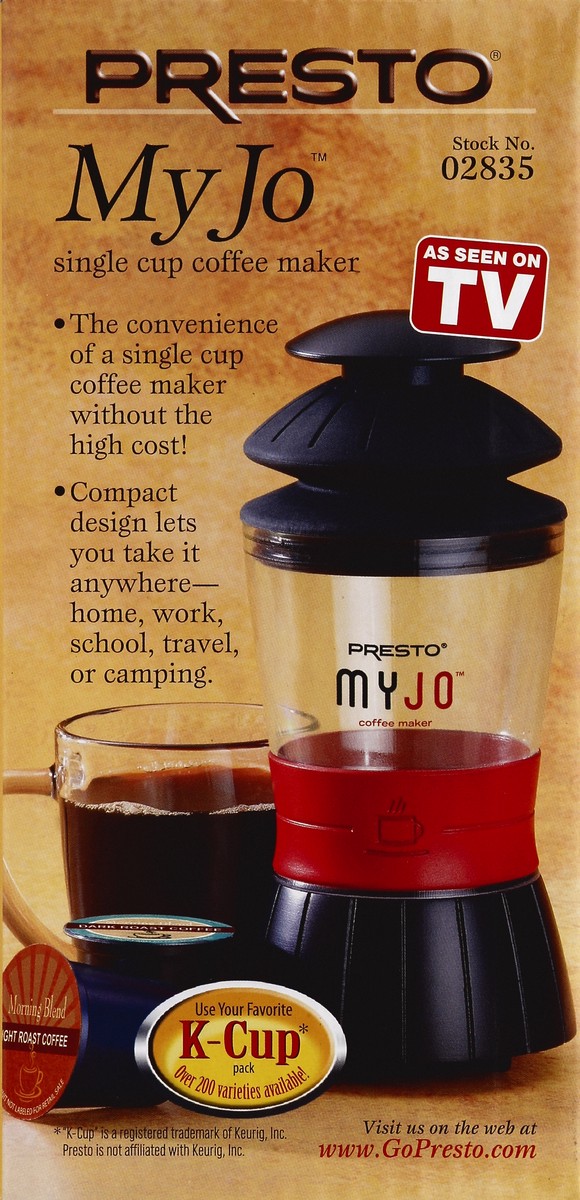Presto MyJo Coffee Maker, Single Cup