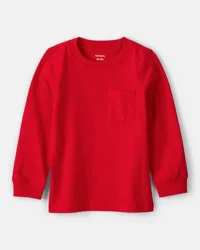 Carter's Toddler Boy Long-Sleeve Pocket Tee - Red 4T