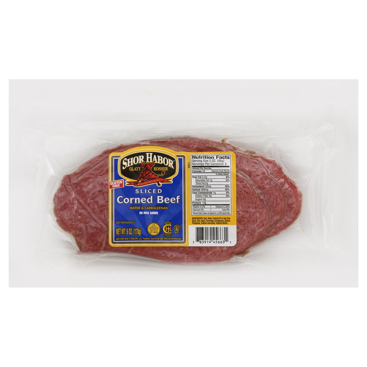 slide 3 of 6, Shor Harbor Corned Beef 6 oz, 6 oz