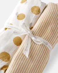 Littleplanet Baby 2-Pack Cotton Muslin Swaddle Blankets Golden Orchard OSZ
