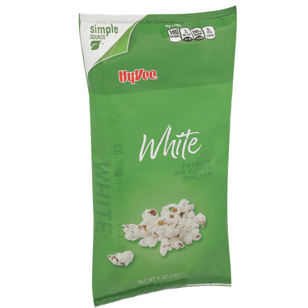 slide 1 of 1, Hy-vee White Premium Air Popped Popcorn, 5 oz