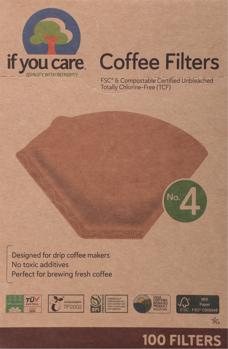 slide 6 of 9, If You Care No. 4 Coffee Filters 100 ea, 100 ct