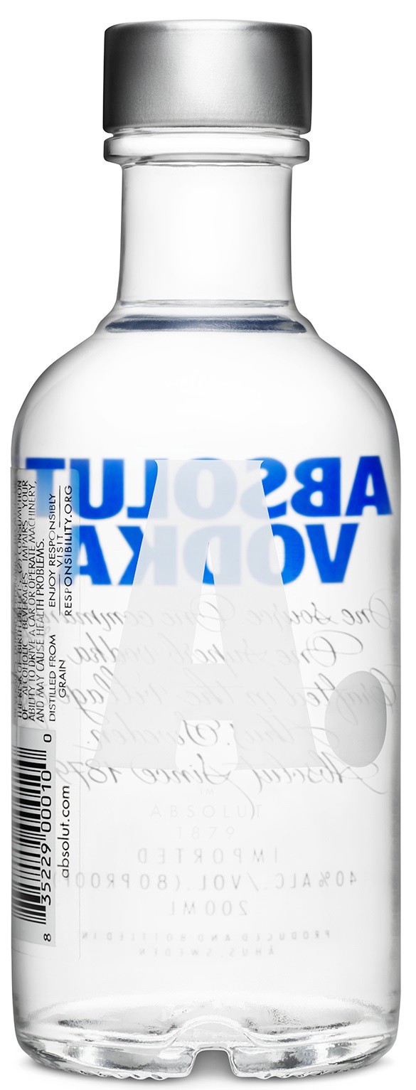 slide 6 of 10, Absolut Original Vodka, 50 mL Bottle, 40% ABV, 50 ml