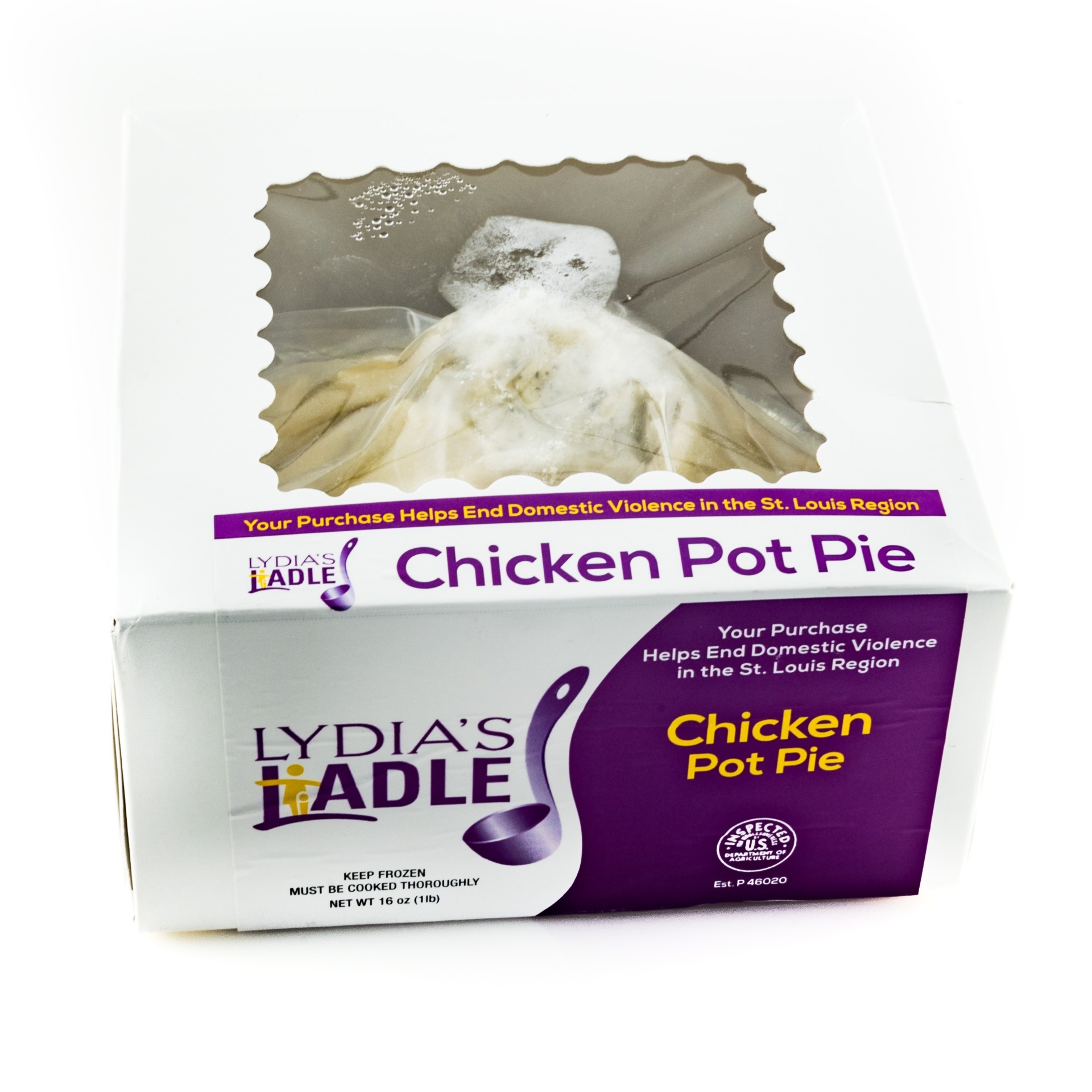 slide 1 of 1, Lydia's Ladle Chicken Pot Pie, 16 oz