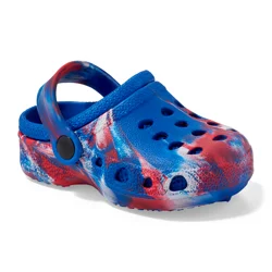 Sol Borne Beach Tod Kids' Coast Americana Injected Eva Clogs, Blue, Size 8