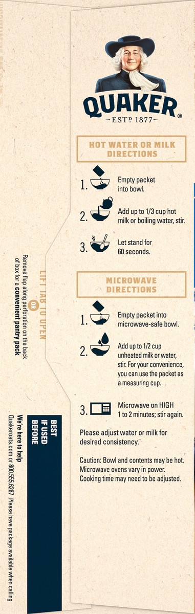 slide 6 of 8, Quaker Blueberries & Cream Instant Oatmeal 8 ea, 8 ct