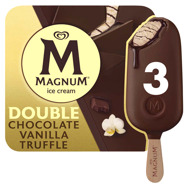 Magnum Double Chocolate Vanilla Truffle Ice Cream Bars 3 Ct 