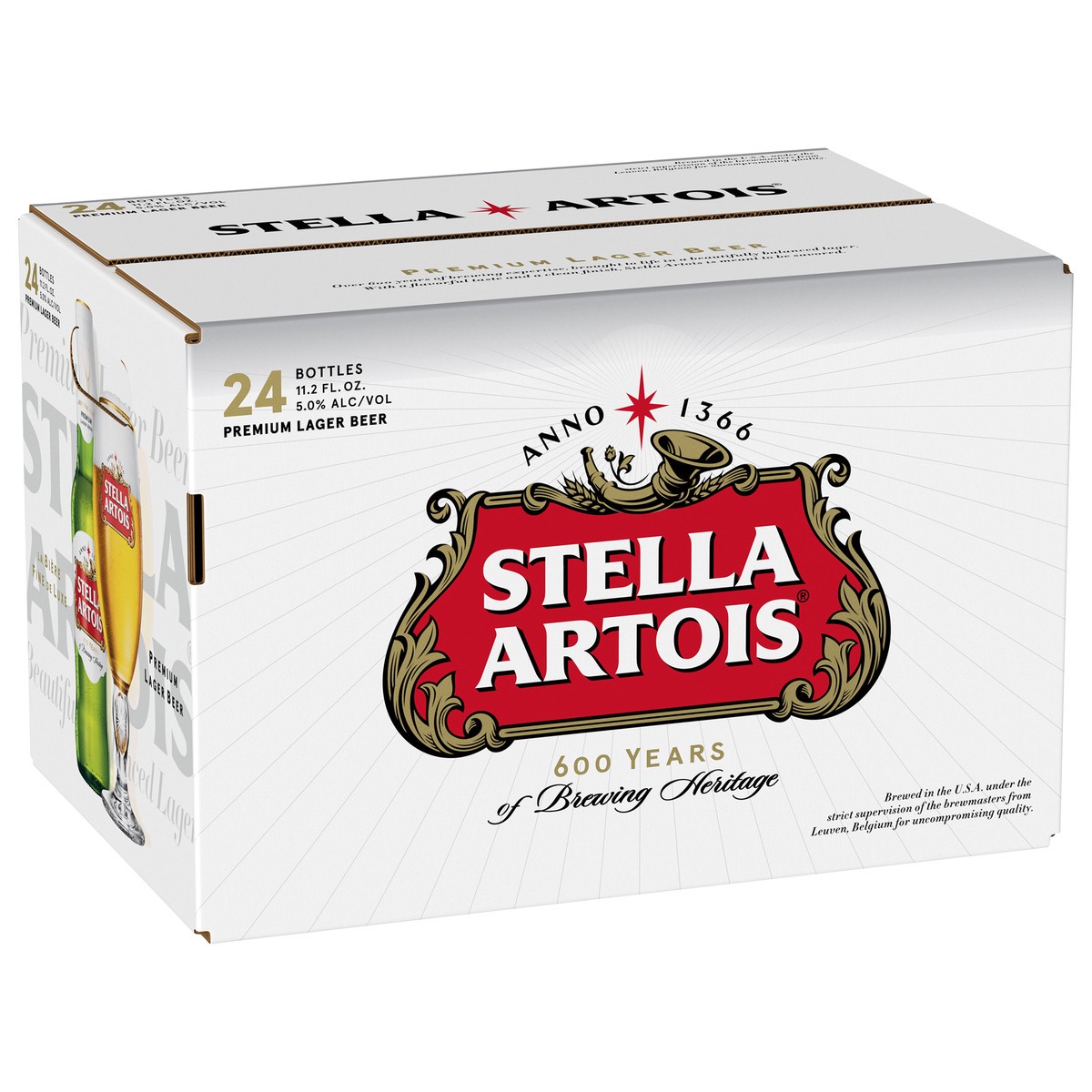 slide 3 of 9, Stella Artois Premium Lager Beer Bottle 24 - 11.2 fl oz Bottles, 24 ct; 11.2 oz