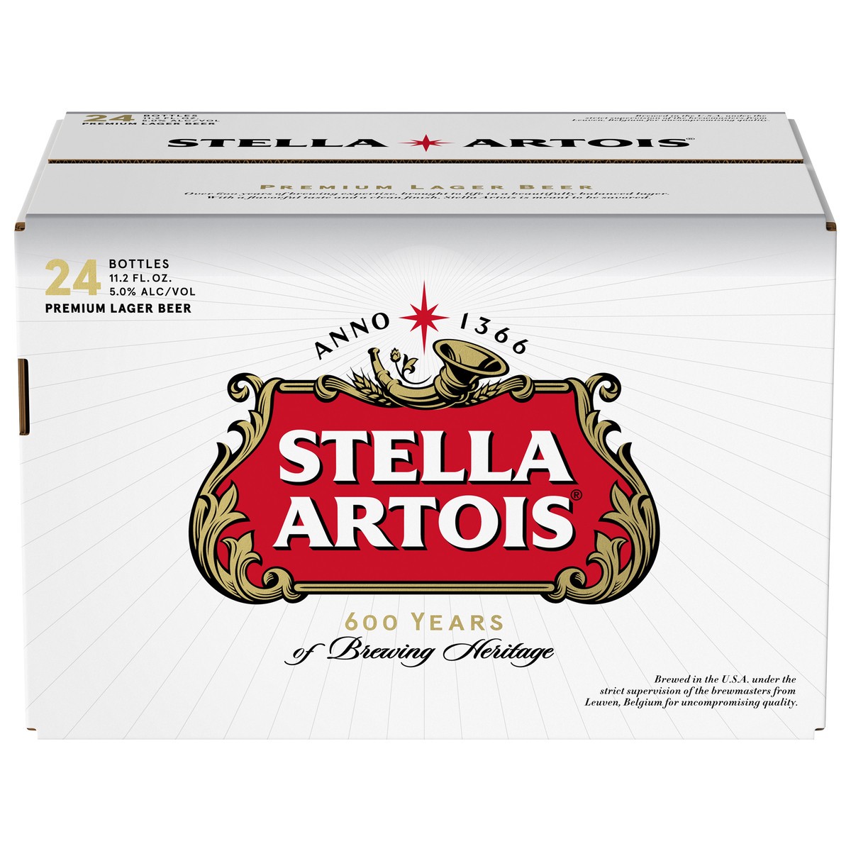 slide 6 of 9, Stella Artois Premium Lager Beer Bottle 24 - 11.2 fl oz Bottles, 24 ct; 11.2 oz