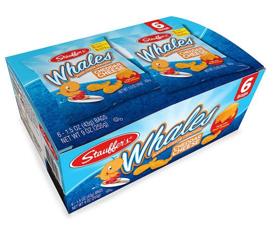 slide 1 of 1, Stauffer's Cheddar Whale Crackers Caddy, 6 ct