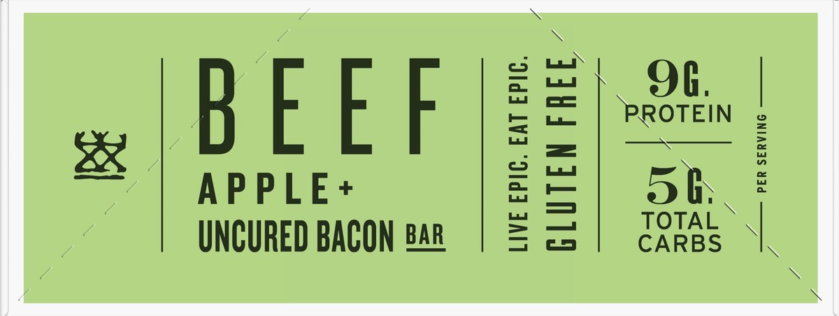 slide 8 of 13, Epic Apple+Uncured Bacon Beef Bar 12 ea, 12 ct