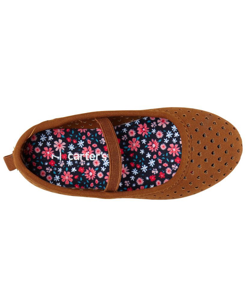 slide 4 of 6, Carter's Carters Toddler Ballet Flats Brown 8, 1 ct