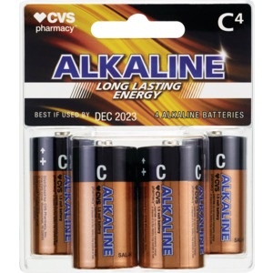 slide 1 of 1, CVS Health Alkaline Batteries C, 4 ct