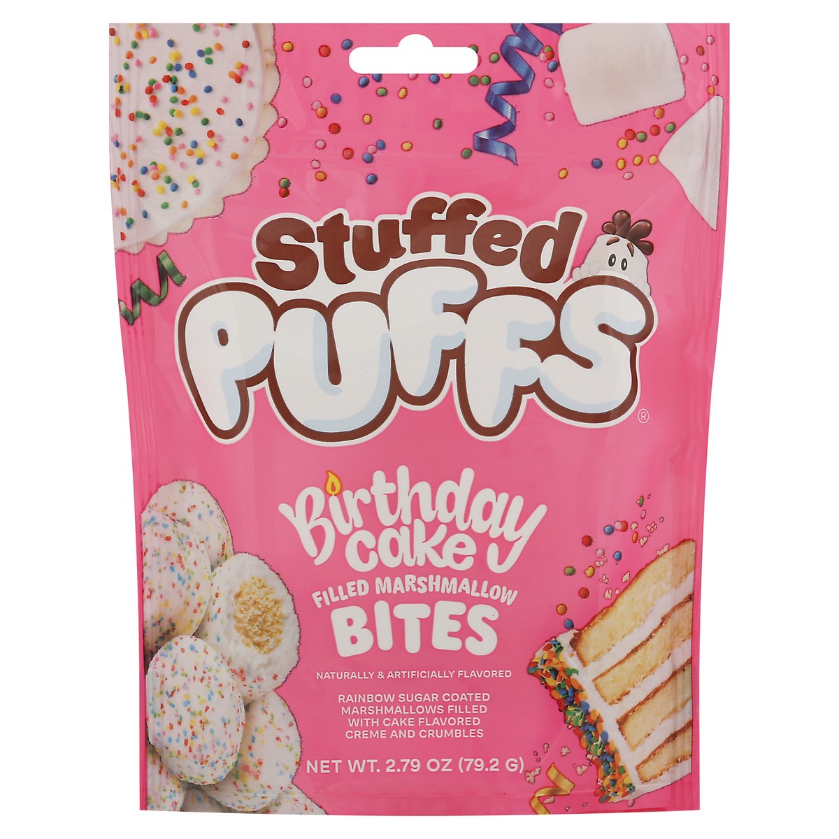 slide 13 of 14, Stuffed Puffs Bites Birthday Cake Filled Marshmallow 2.79 oz, 2.79 oz