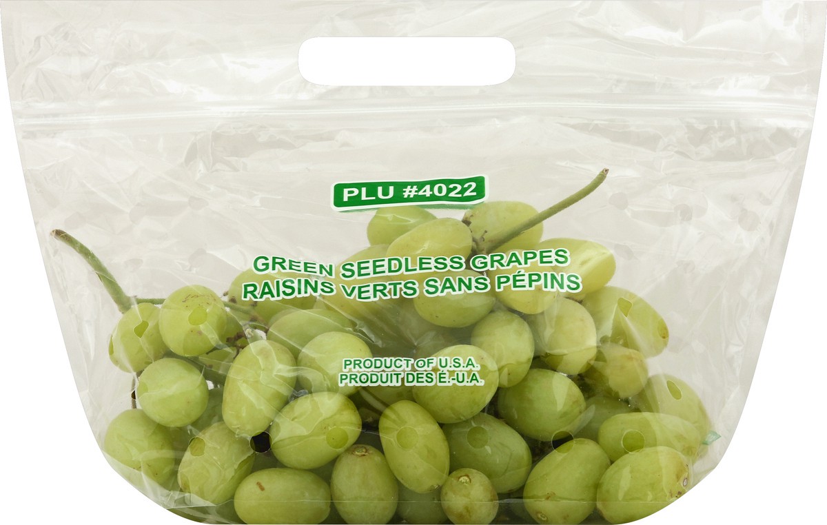 slide 1 of 3, Green Seedless Grapes, per lb