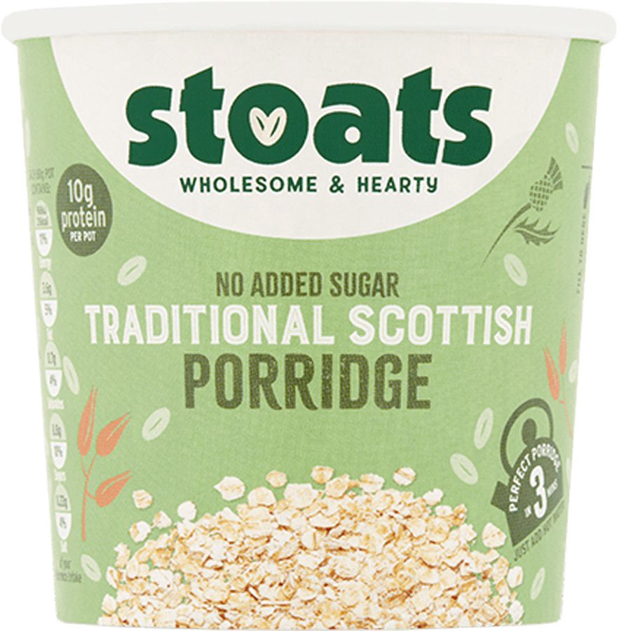 slide 1 of 1, Stoats No Added Sugar Traditional Scottish Porridge, 2.11 oz