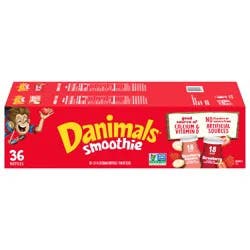 Danimals Strawberry Explosion & Swingin’ Strawberry Banana Variety Pack Smoothies, 3.1 Oz. Bottles, 36 Count