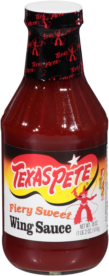 slide 1 of 2, Texas Pete Wing Sauce Fiery Sweet Medium, 16.5 oz