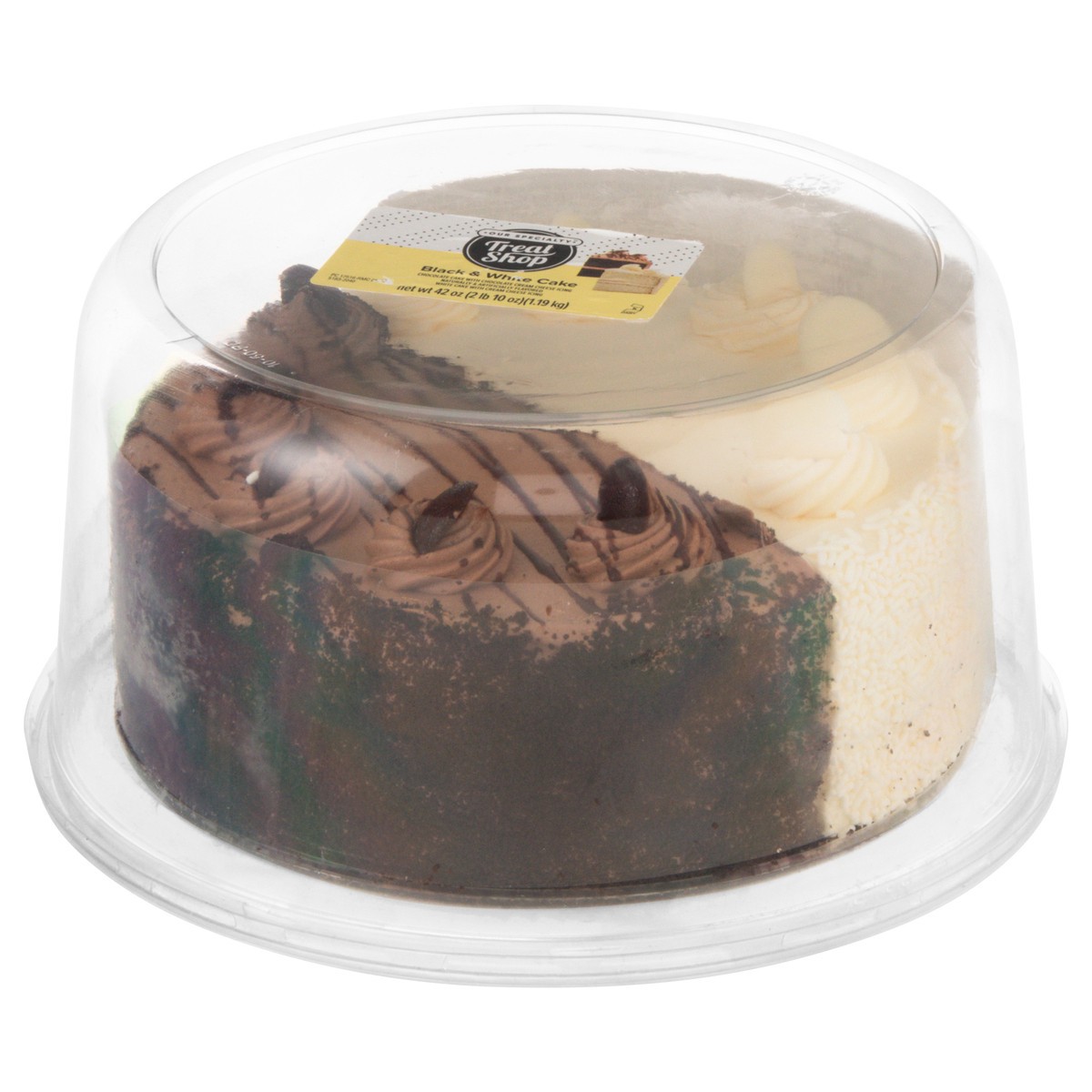 slide 10 of 13, Our Specialty Black & White Cake 42 oz, 42 oz